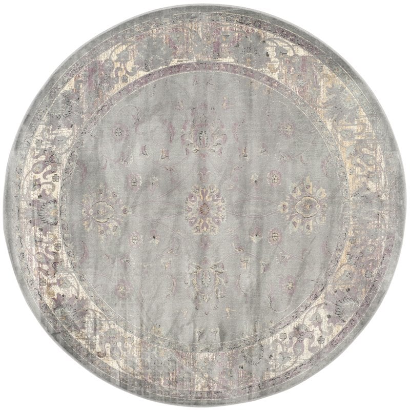 Safavieh Vintage 6' Round Rug in Gray