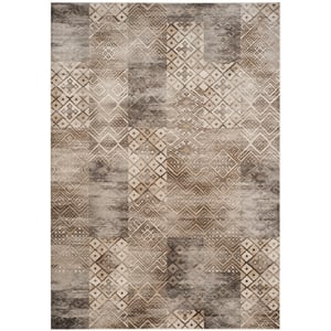 Safavieh Vintage 8' X 10' Viscose  Power Loomed Rug in Stone
