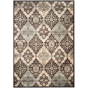 Safavieh Vintage 9'-0&quot X 12'-0&quot Power Loomed Rug In Black And Light Blue