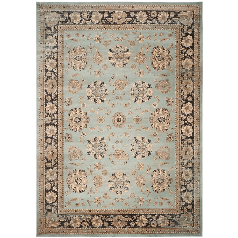 Safavieh Vintage 9' X 12' Power Loomed Rug in Light Blue / Brown