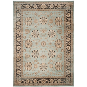 Safavieh Vintage 9' X 12' Power Loomed Rug in Light Blue / Brown