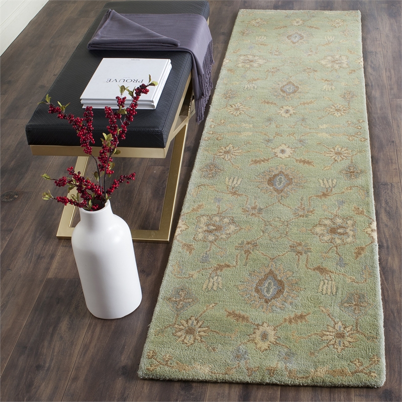 Safavieh Wyndham Light Green Contemporary Rug - Runner 2'3