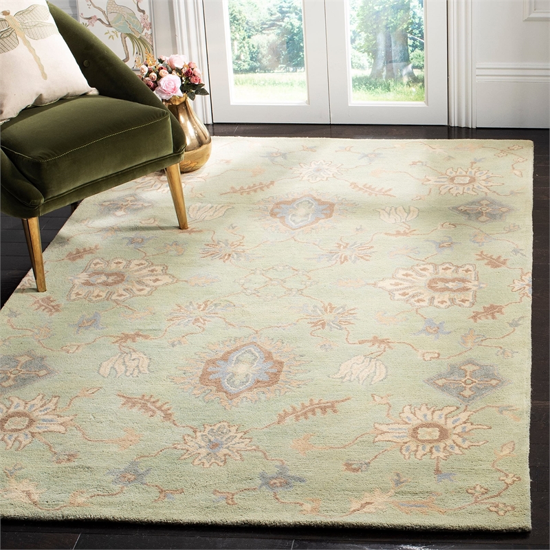 Safavieh Wyndham Light Green Contemporary Rug - Runner 2'6