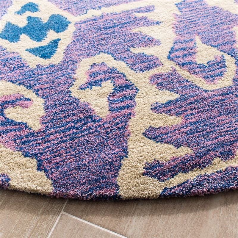 Safavieh Wyndham Lavander Contemporary Rug - Round 5'