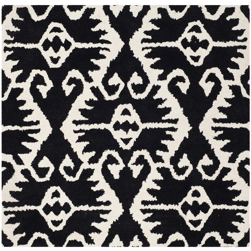 Safavieh Wyndham Black Contemporary Rug - Square 5'