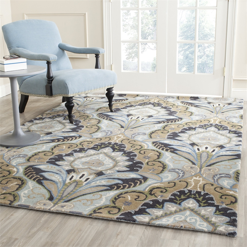 Safavieh Wyndham Blue Contemporary Rug - 6' x 9'
