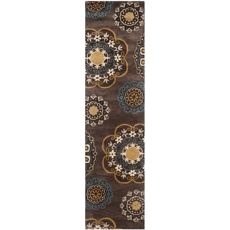 Safavieh Wyndham Eggplant Contemporary Rug - Runner 2'3