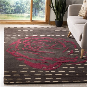 Safavieh Wyndham Charcoal Contemporary Rug - 4' x 6'