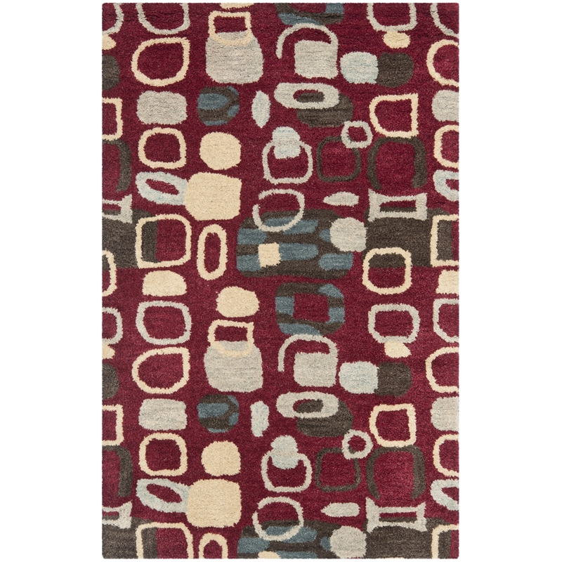 Safavieh Wyndham Red Contemporary Rug - Runner 2'6