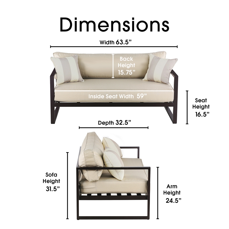 Serta Catalina Outdoor Sofa in Bronze