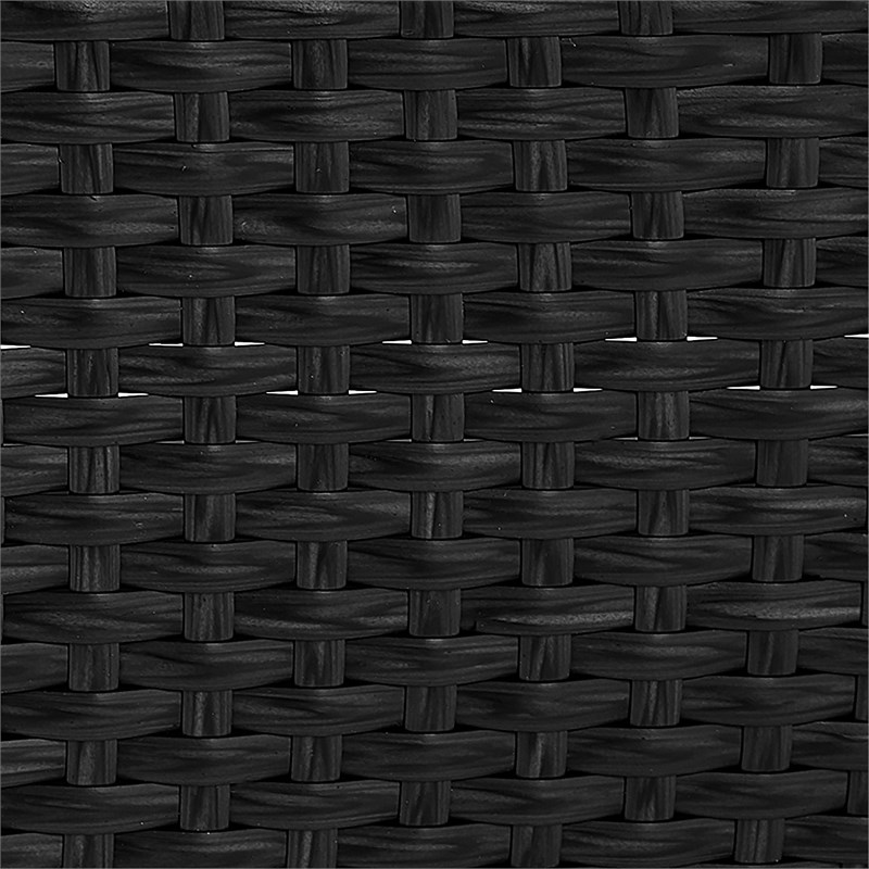 Serta Laguna 2 Piece Wicker Patio Sofa Set in Black