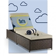 Serta Laguna Wicker Patio Storage Chaise Lounge in Brown
