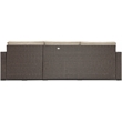 Serta Laguna Wicker Patio Storage Sectional with Cushions in Brown