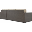 Serta Laguna Wicker Patio Storage Sectional with Cushions in Brown