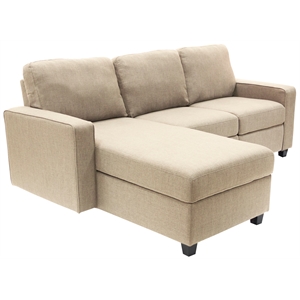 Serta Palisades Reclining Sectional Sofa with Left Storage Chaise Beige