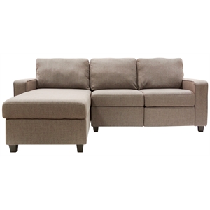 Serta at Home Palisades Left Facing Reclining Sectional in Beige