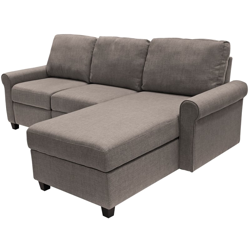 Serta Copenhagen Reclining Sectional Sofa with Right Storage Chaise Gray