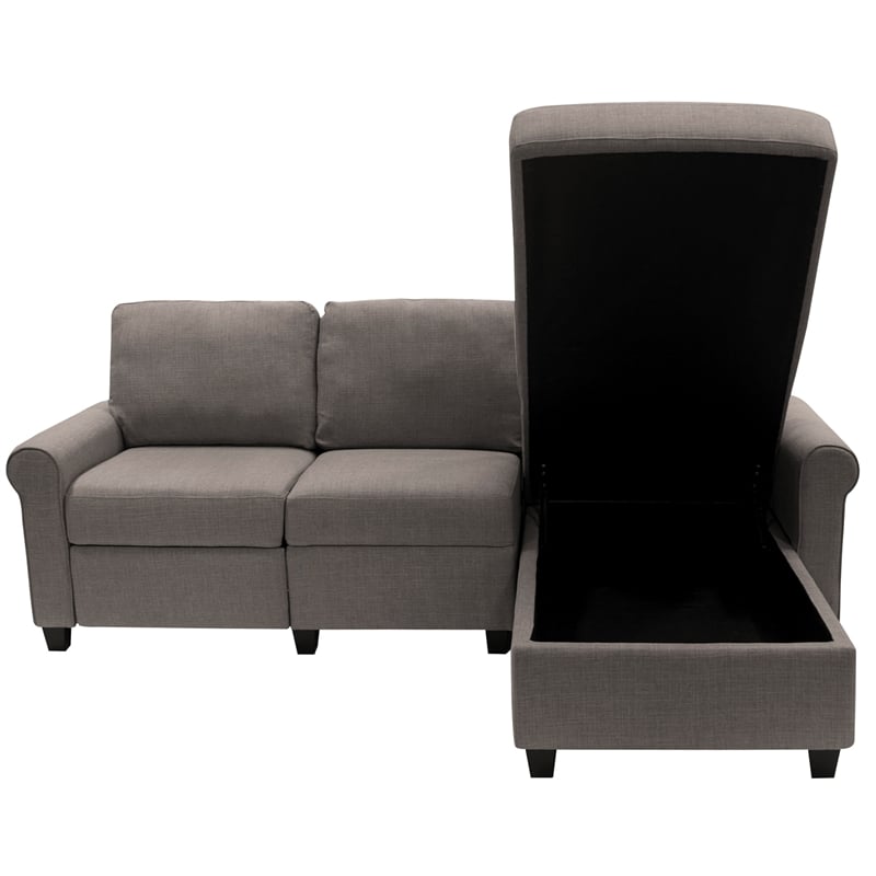 Serta Copenhagen Reclining Sectional Sofa with Right Storage Chaise Gray