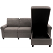 Serta Copenhagen Reclining Sectional Sofa with Right Storage Chaise Gray