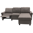 Serta Copenhagen Reclining Sectional Sofa with Right Storage Chaise Gray