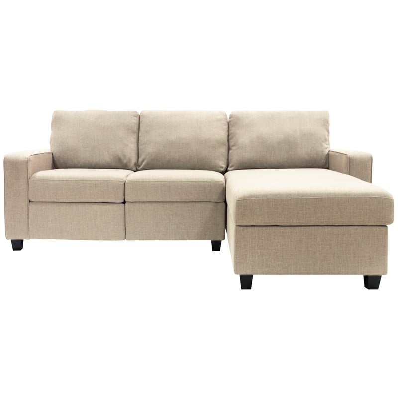 Serta Palisades Reclining Sectional Sofa with Right Storage Chaise Beige