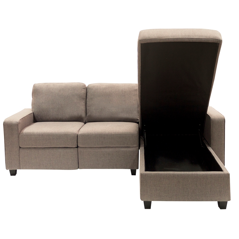Serta at Home Palisades Right Facing Reclining Sectional in Beige