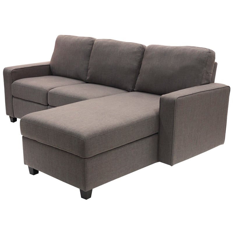 Serta Palisades Reclining Sectional Sofa with Right Storage Chaise Gray