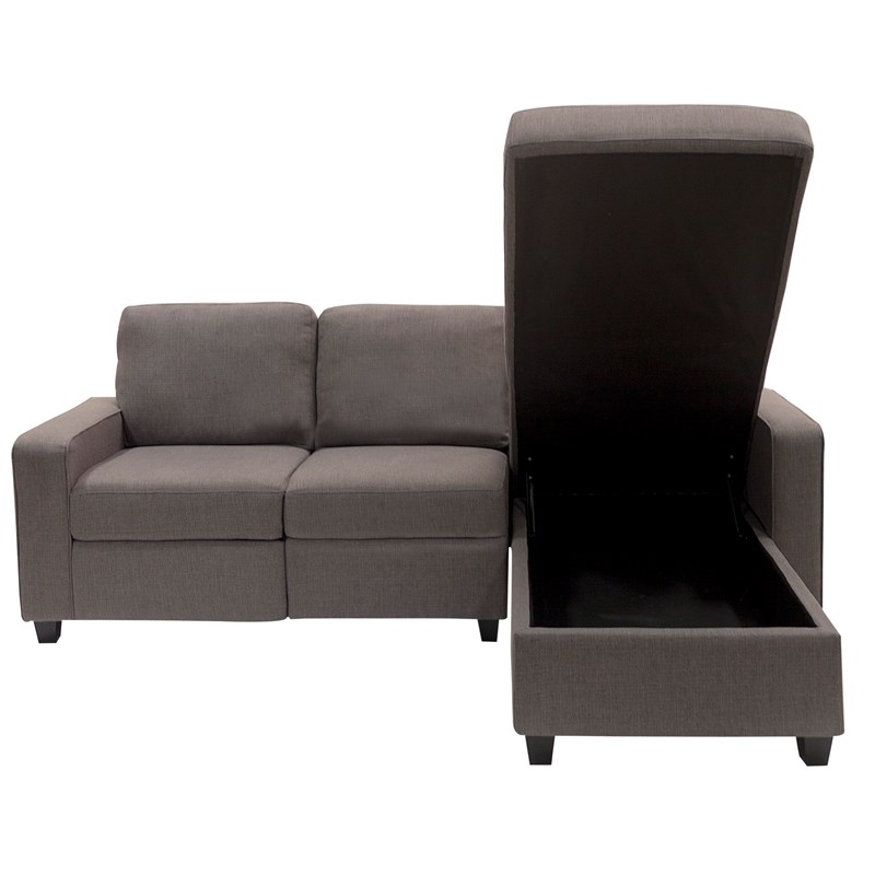 Serta Palisades Reclining Sectional Sofa with Right Storage Chaise Gray