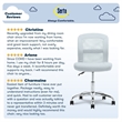 Serta at Home Essentials Faux Leather Office Chair in Blue Sky