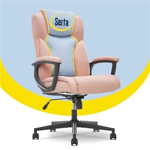 Serta at Home Style Hannah II Office Swivel Chair in Pink