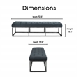 Finch Danes Tufted Bench with Iron Legs 72.5