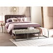 Finch Danes Tufted Bench with Iron Legs 72.5