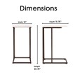 Serta at Home Harton Side Table in Midnight Black