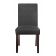 Serta Liam Parsons Upholstered Accent Dining Room Chair Set of 2 Charcoal Gray