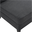 Serta Copenhagen Modern Accent Chair Button Tufted Backrest WovenFabric Charcoal