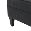 Serta Copenhagen Modern Accent Chair Button Tufted Backrest WovenFabric Charcoal