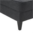 Serta Copenhagen Modern Accent Chair Button Tufted Backrest WovenFabric Charcoal