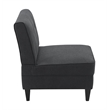 Serta Copenhagen Modern Accent Chair Button Tufted Backrest WovenFabric Charcoal