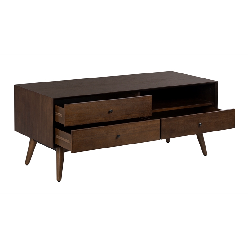 Serta Brookline 3 Drawer TV Stand in Classic Walnut