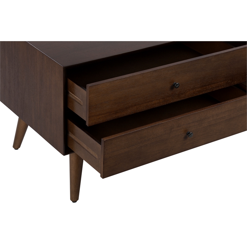 Serta Brookline 3 Drawer TV Stand in Classic Walnut
