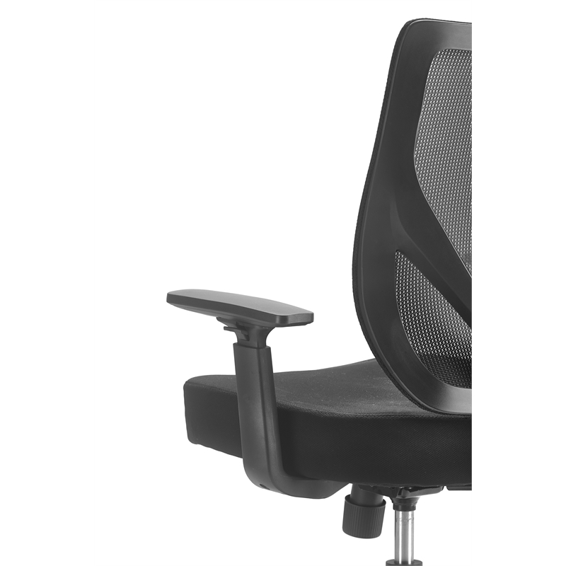 Serta Works Production Jet Black Mesh Office Chair with Nylon Base