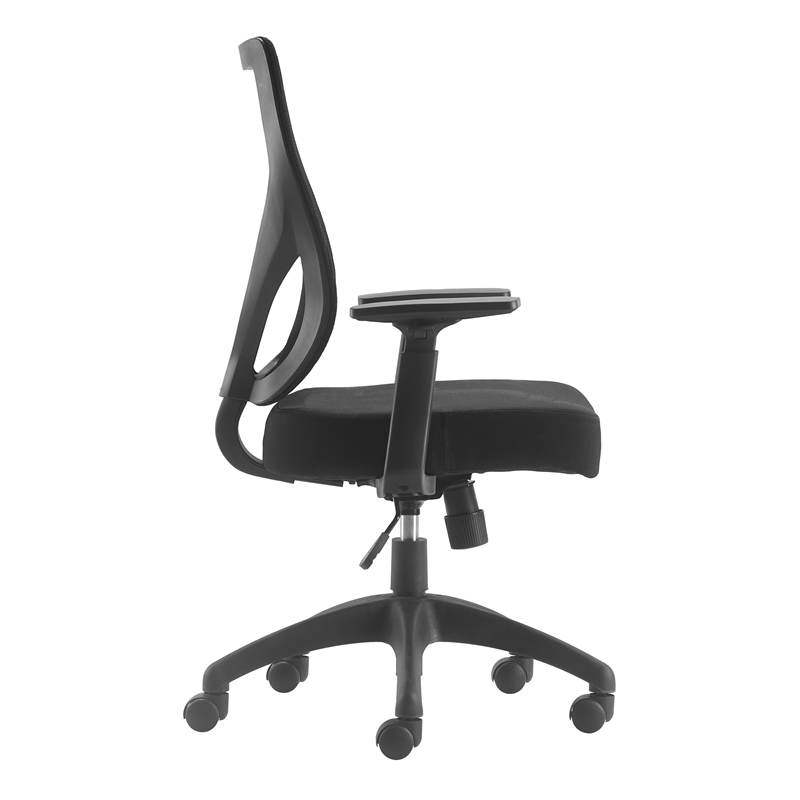 Serta Works Production Jet Black Mesh Office Chair with Nylon Base