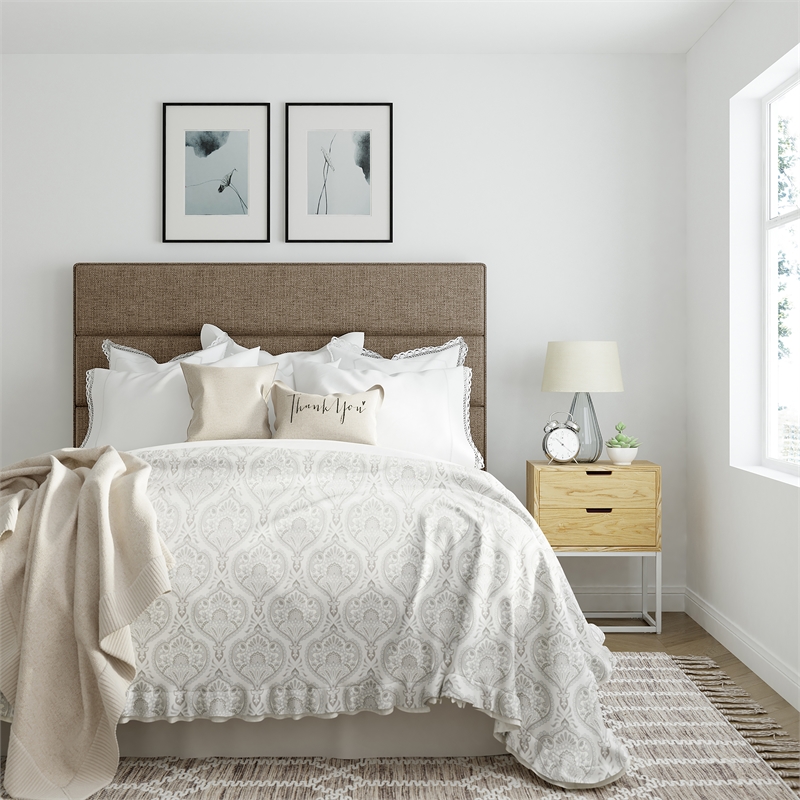 Serta Palisades Queen Upholstered Headboard in Brown