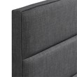 Serta Palisades Queen Upholstered Headboard in Charcoal Gray