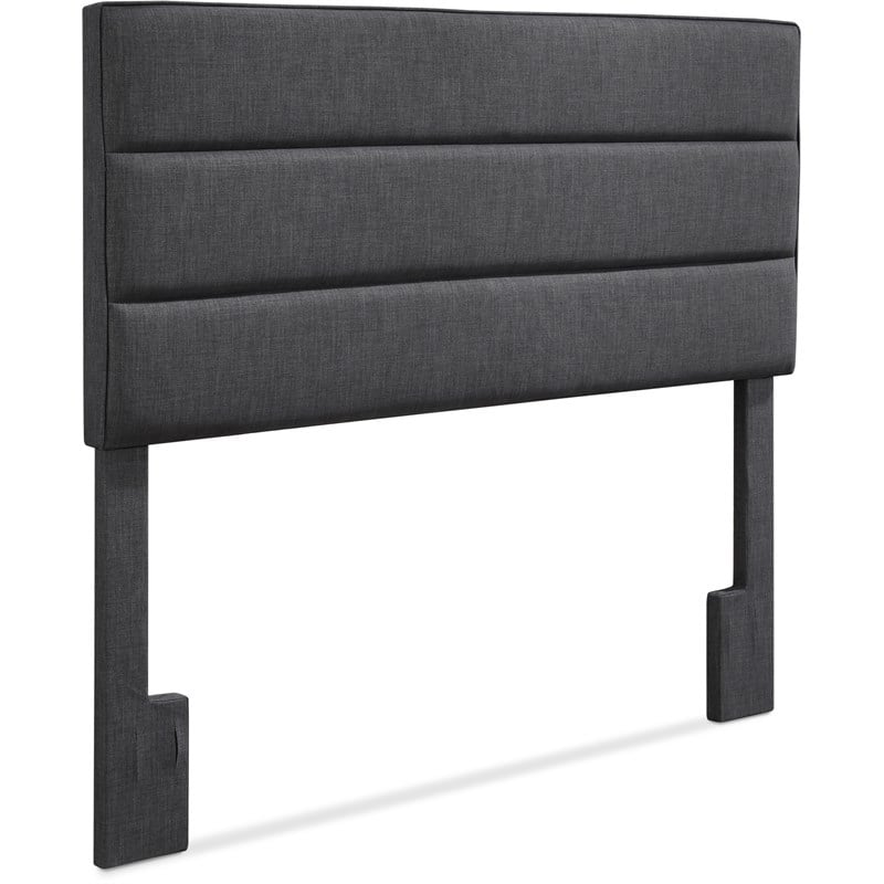 Serta Palisades Queen Upholstered Headboard in Charcoal Gray