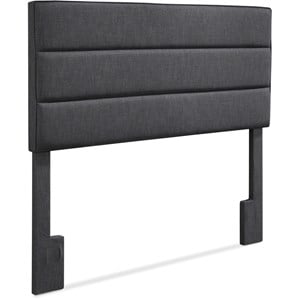 Serta Palisades Queen Upholstered Headboard in Charcoal Gray