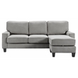 Serta Palisades 86 Reversible Small Space Sectional with Storage Soft Gray