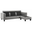 Serta Palisades 86 Reversible Small Space Sectional with Storage Soft Gray