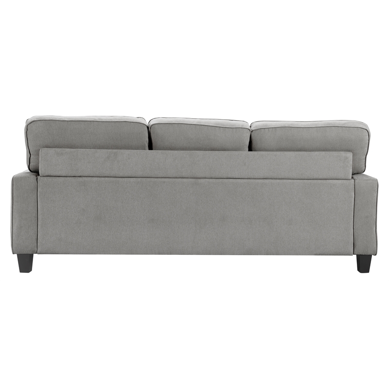 Serta Palisades 86 Reversible Small Space Sectional with Storage Soft Gray