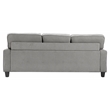 Serta Palisades 86 Reversible Small Space Sectional with Storage Soft Gray